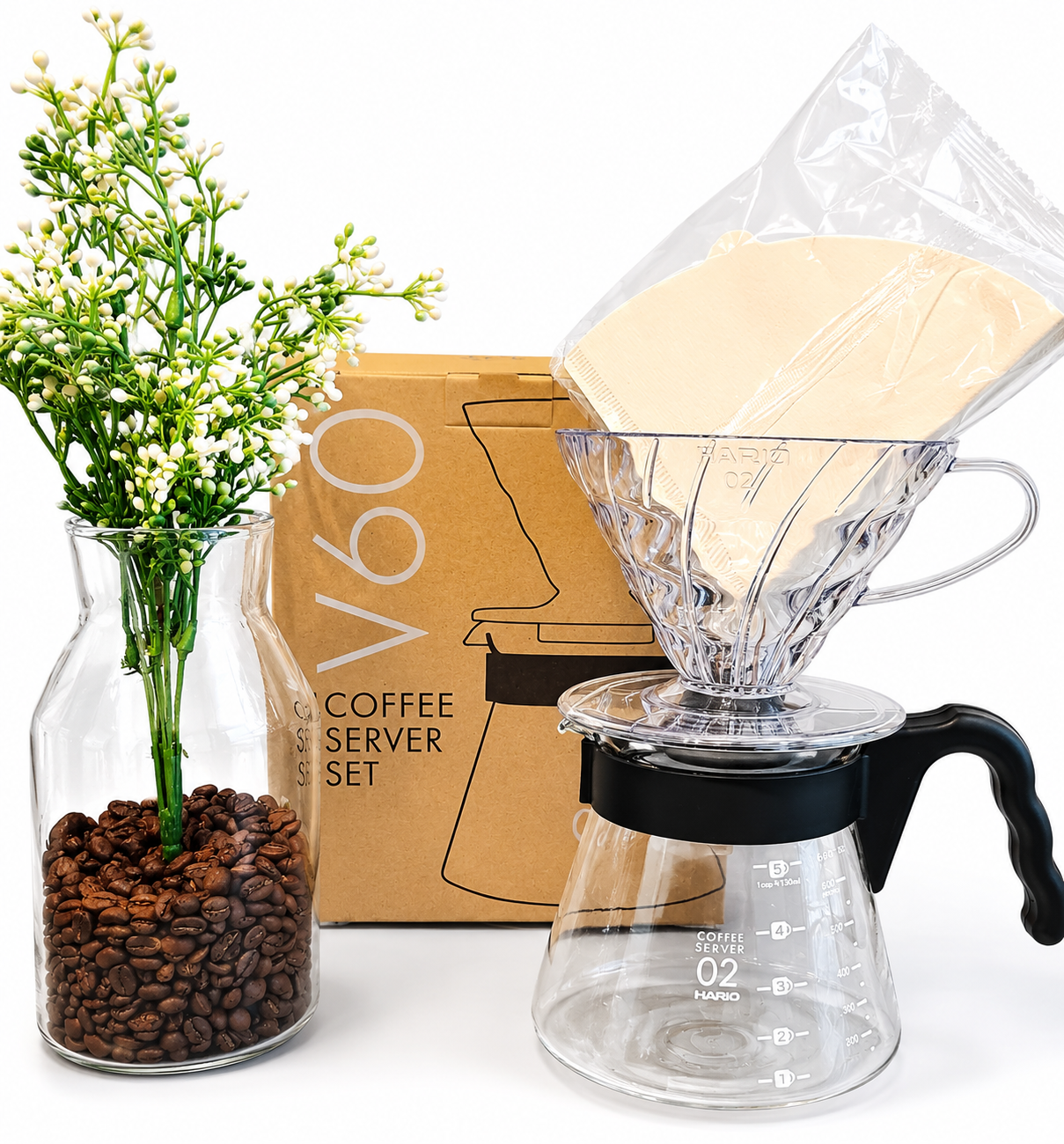 SERVER HARIO + V60 (02) + FILTROS